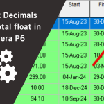 How to fix Decimals negative total float in Primavera P6
