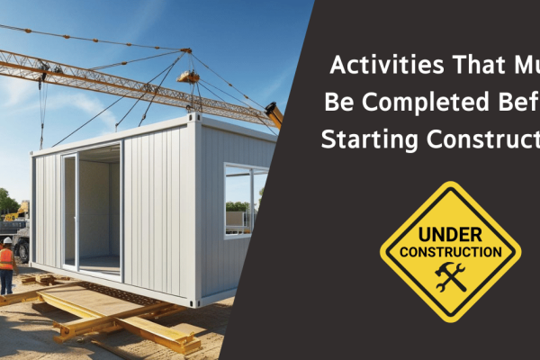 What activities must be completed before starting physical construction on-site
